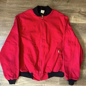 🇺🇸 Vintage Carhartt JR160 Red Santa Fe Jacket XXL USA Made 80s 90s